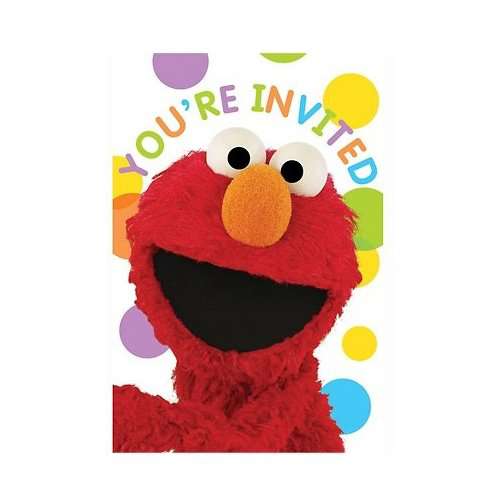 Elmo/sesame Street Party Invites - Click Image to Close